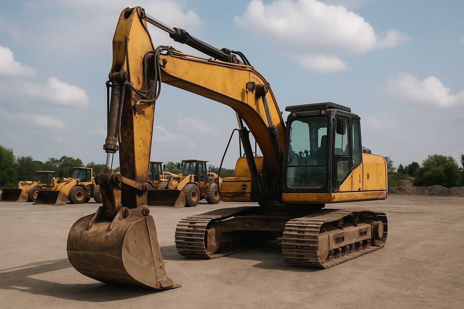 Verkstad med traverskran, maskiner och arbetsytor